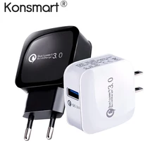Быстрая зарядка 3,0 Быстрая зарядка USB Зарядное устройство для iPhone X XS 8 7 6s плюс iPad samsung Xiaomi QC3.0 телефон Зарядное устройство USA EU Plug Мощность адаптер