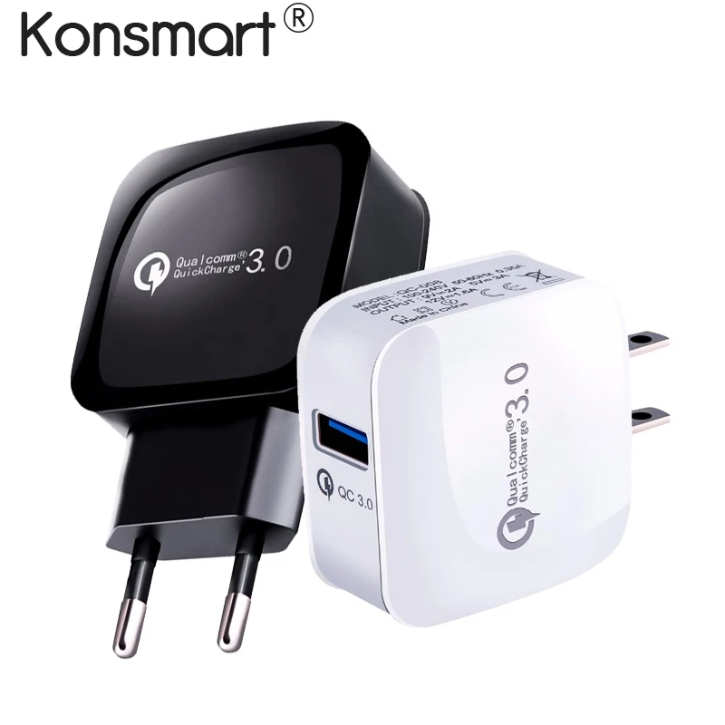 

Quick charge 3.0 Fast USB Charger for iPhone X XS 8 7 6s Plus iPad Samsung Xiaomi QC3.0 Phone Charger USA EU Plug Power Adapter