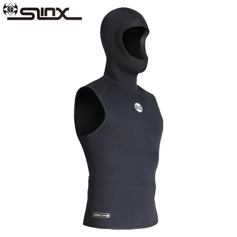 Slinx Men Hooded Scuba Diving Vest 3mm Neoprene Wetsuit Sleeveless