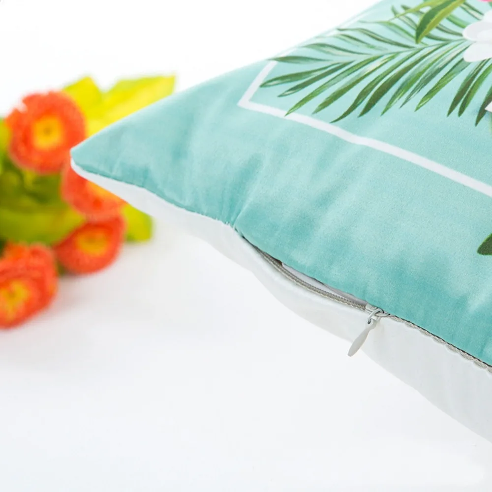 Вечерние наволочки для подушек с изображением фламинго из хлопка и льна, летние наволочки для дивана, Гавайские вечерние украшения