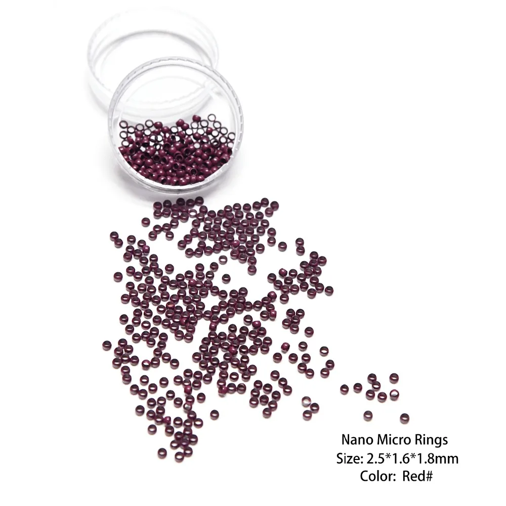 

Neitsi Nano Ring Beads For Micro Loop Links Keratin Human Hair Extensions 1000pcs/pack 6 Colors Available
