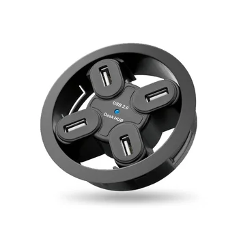 

ESLOTH G1 Office Computer Desk Round Hole USB Splitter USB Hubs Converter Laptop/PC/Mac Expansion Interface 4 Port 1.5 Plug play