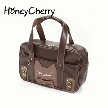 Студенческая школьная сумка с котом, Униформа, пакет Jk, сумка в стиле Лолиты, женская сумка