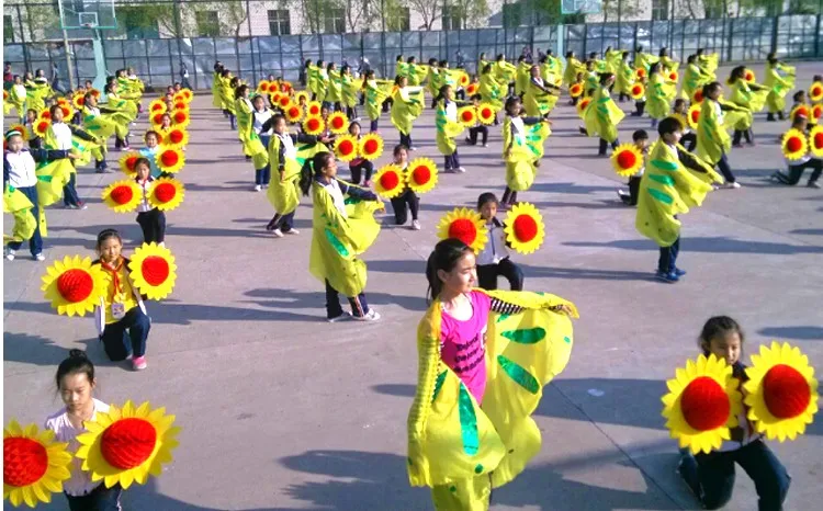 

foldable Hand flower pattern dance gymnastic props game fitness tool