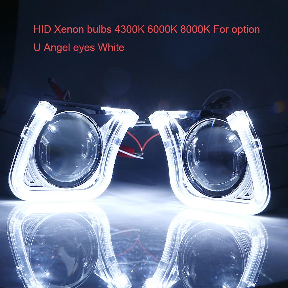 YM E Bright 1 комплект 3 дюйма 4300K 6000K 8000K HID Bi Xenon фара Объектив проектора 12 В DC 35 Вт + U