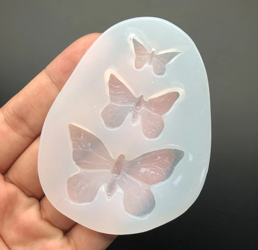 

1pcs Transparent Butterfly Silicone Mould Resin For DIY Making Jewelry Pendant Necklace Mold Phone Case Patch Accessories Making
