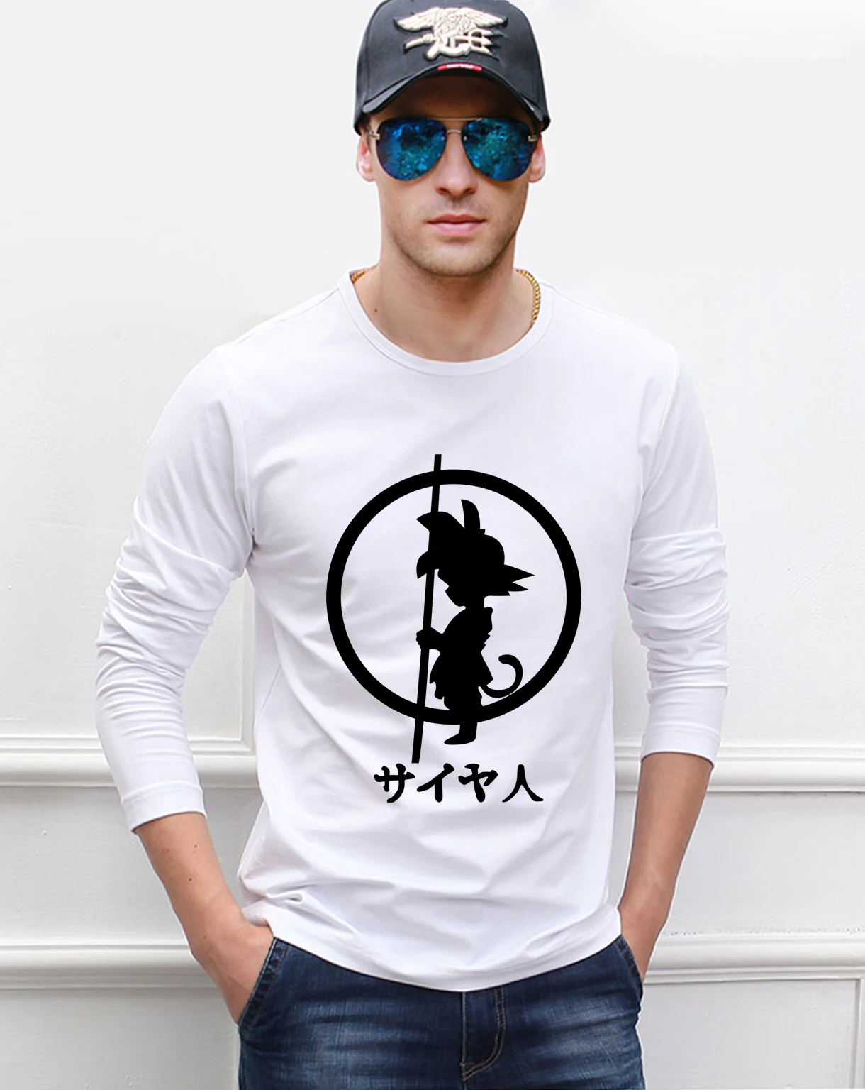 Dragon Ball Z camisas de manga larga de Primavera de 2019 de los hombres de verano Camisetas 100% algodón de los hombres camisetas Camiseta Masculsino Anime los Fans Dragon Ball Z camisas de manga larga de Primavera de 2019 de los hombres de verano Camisetas 100% algodón de los hombres camisetas Camiseta Masculsino Anime los Fans