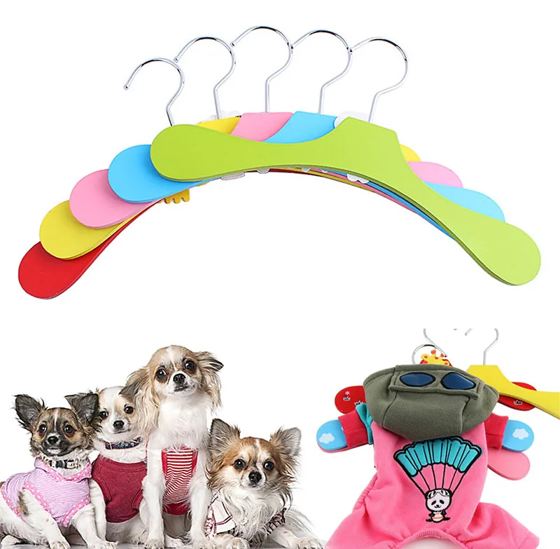 

New Pet Dog Child Clothes Hanger Cartoon Design Resin Animal Cute Wooden Hangers