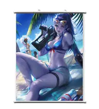 

Anime Poster Overwatch Widowmaker Wall Scroll Printed Painting Home Decor Japanese Cartoon Decoration Poster