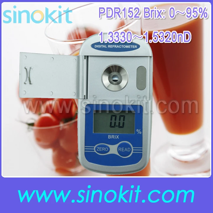 Free Shipping Pocket 0-95% Brix and 1.3330-1.5320nD Hand-held Digital Refractometer - PDR152 | Инструменты