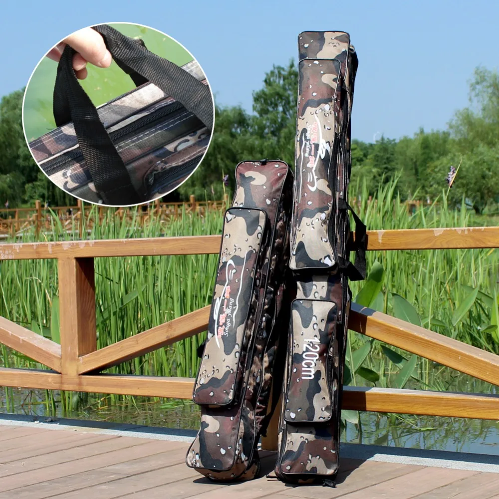 Sougayilang Portable Fishing Rod Bag 80/120cm Large Capacity Multi