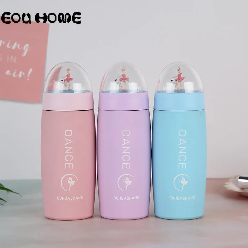 

New Micro Landscape Vacuum Thermos Bottle Stainless Vacuum Flask Insulated Bottle Travel Cup Cute Ballet Dancer Cup for Chidren