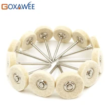 12pcs Felt Mounted Abrasive Polishing Wheel for Dremel Rotary Tools Accessories Abrasive Brush Wood Metal Glass Polishing Brush