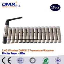 Акции! DHL 15 шт./лот 1 шт. отправлять и 14 приемник 2,4 г беспроводной dmx512 DMX контроллер управления освещением