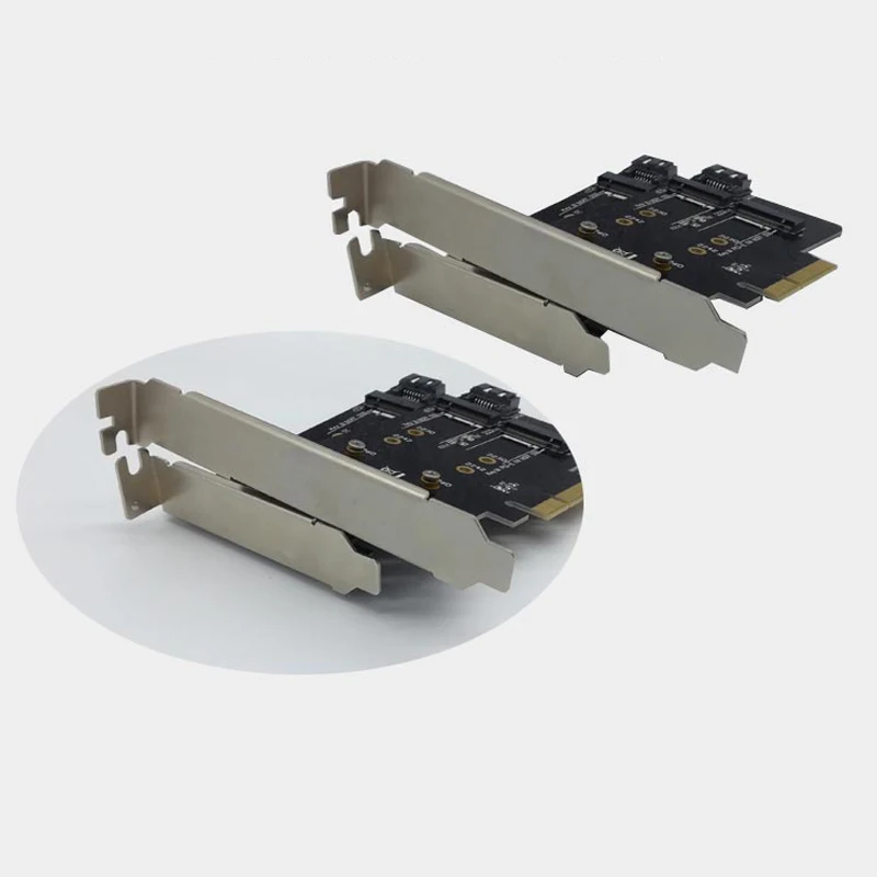 Двойной адаптер M.2 PCIe M2 SSD NVME M Key на базе SATA B к PCI E 3 0x4 контроллеру конвертерная