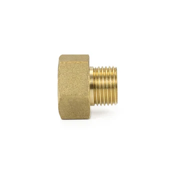 

Solid Brass Pipe Fitting Adapter, Female 1/2" to Male 9/16" Copper Bathroom Faucet Water Supply Line Coupling with Seal O-Rings