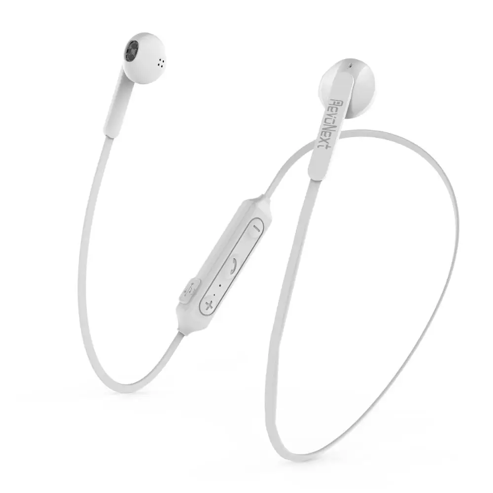 RevoNext T1 спортивные Беспроводной Bluetooth наушники для мобильных телефонов гарнитура с микрофоном с функцией превосходной передачи басов - Цвет: White