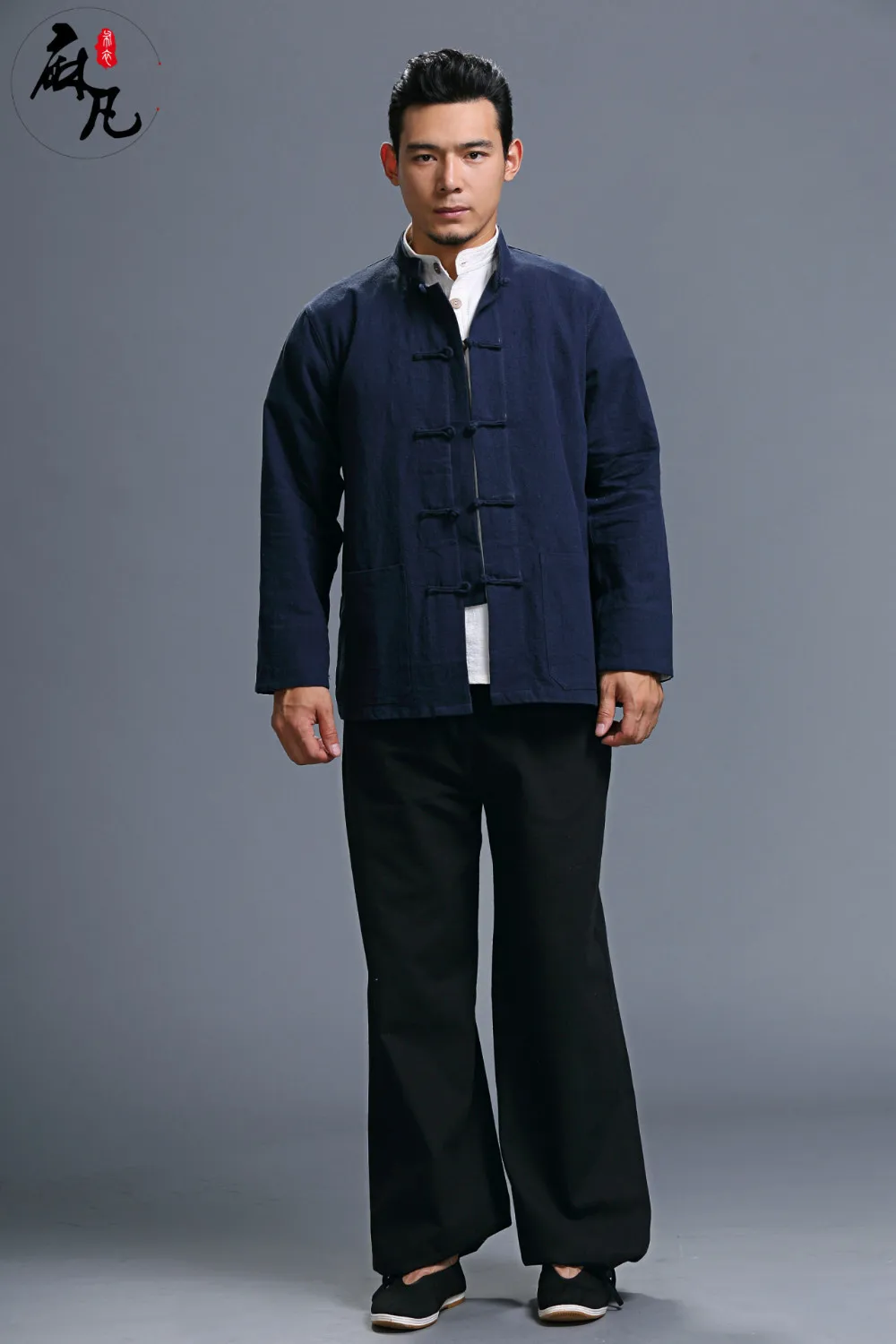 Мужская униформа Kung Fu Tai Chi Pantalon Homme, мужские повседневные штаны с эластичной резинкой на талии, прямые брюки