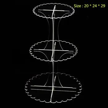 

3Tier Acrylic Cake Stand Round Cup Cupcake Holder Wedding Birthday Party Decorations Dessert Sugarcrafts Display Stands