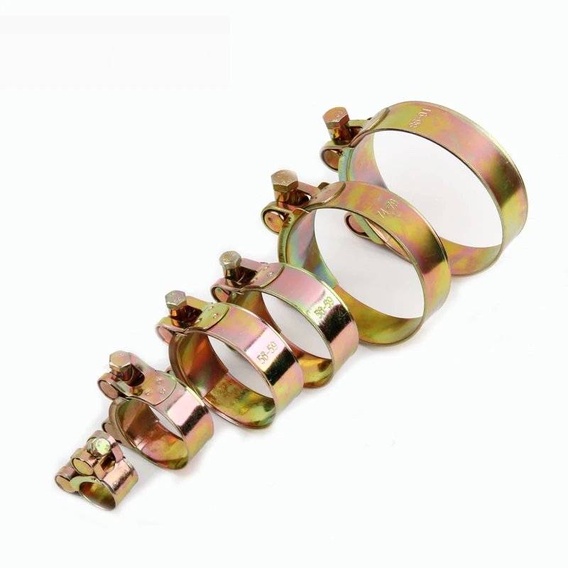 

5x Heavy Duty Hose Clamp Screw Band Gear Swivel Clip Torque Strengthen Extended 17-51mm Tube Pipe Bracket Zinc Coating Steel