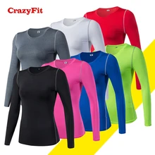 CrazyFit Женская Спортивная кофта Топ для занятий йогой с длинным рукавом быстросохнущая Фитнес для тренировок и занятий в спортзале, лонгсливы для бега Костюмы ношения при активном образе жизни
