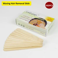 100pcs Wooden Disposable Wax Waxing Body Hair Removal Stick Applicator Spatula Face Hair tool 1