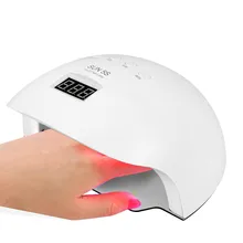 50W Cordless LED/UV Nail Lamp Gel Polish Dual light therapy finger phototherapy lamp Nail Light Dryer Wireless Rechargeable