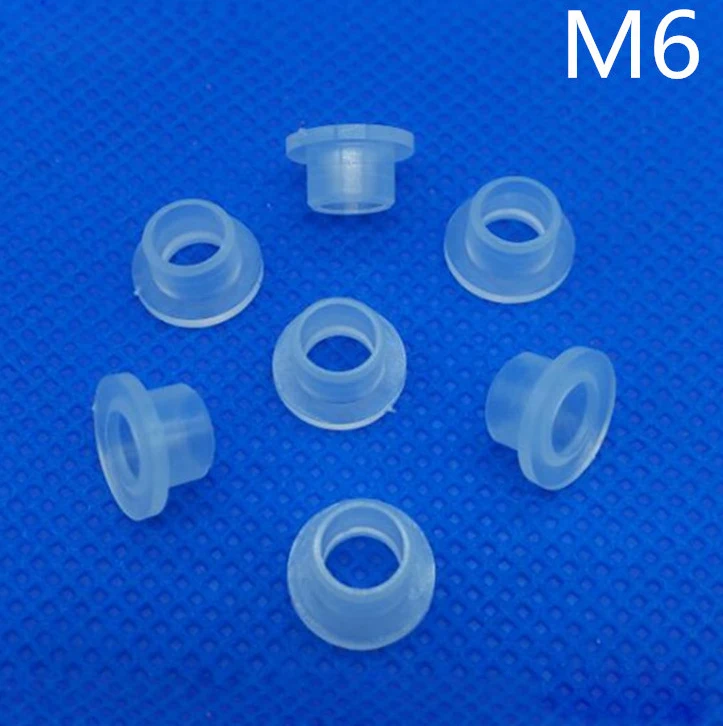 

100pcs M6 Nylon Washers Step T type Plastic Washer Insulated Crystal Gasket Clear