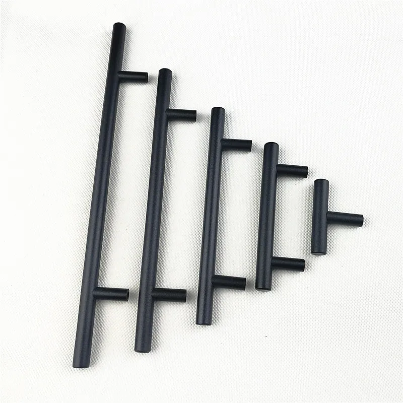 Furniture Handles Kitchen Door Handles Matt Black Square Stainless Steel Cabinet Handle