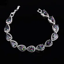 Color de lujo circón pulsera de plata de la manera plateó la joyería AAA circón pulsera joyería al por mayor