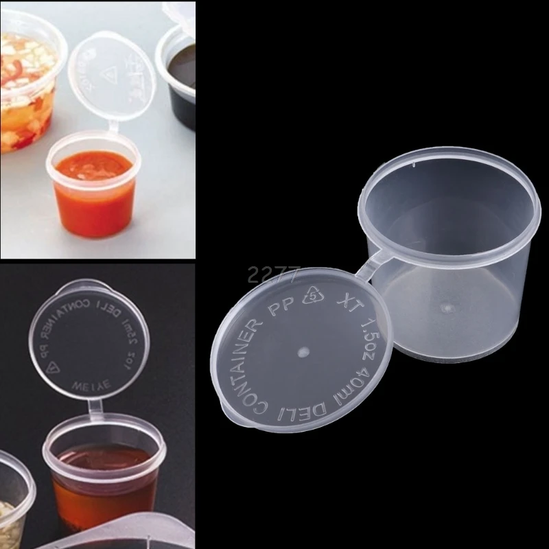 Plastic Disposable Sauce Cup Clear Salad Dressing Food Storage