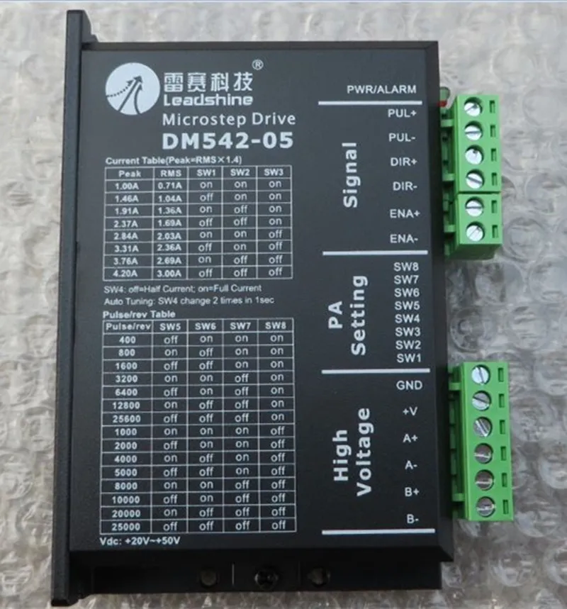 Двухфазный Драйвер шагового двигателя Leadshine NEMA17 NEMA23 36VDC 4.2A фрезерный станок с ЧПУ