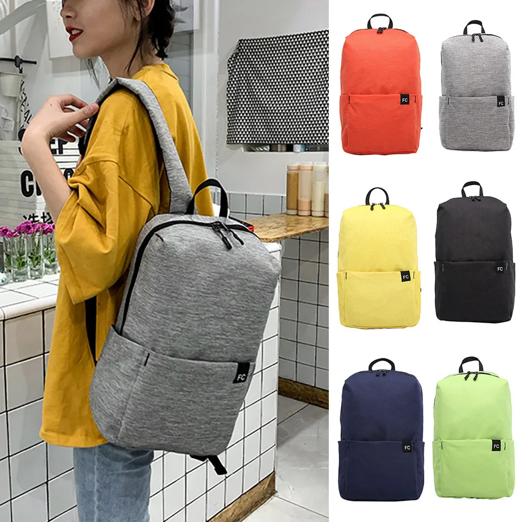 

Backpack Women Fashion Solid Color Capacity Student Backpack School Bag For Girls 2019 Outdoor Travel Couple Bag mochila escolar