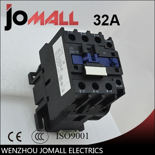 LC1 D32 32 amp черный корпус трехфазный четыре провода электрический контактор