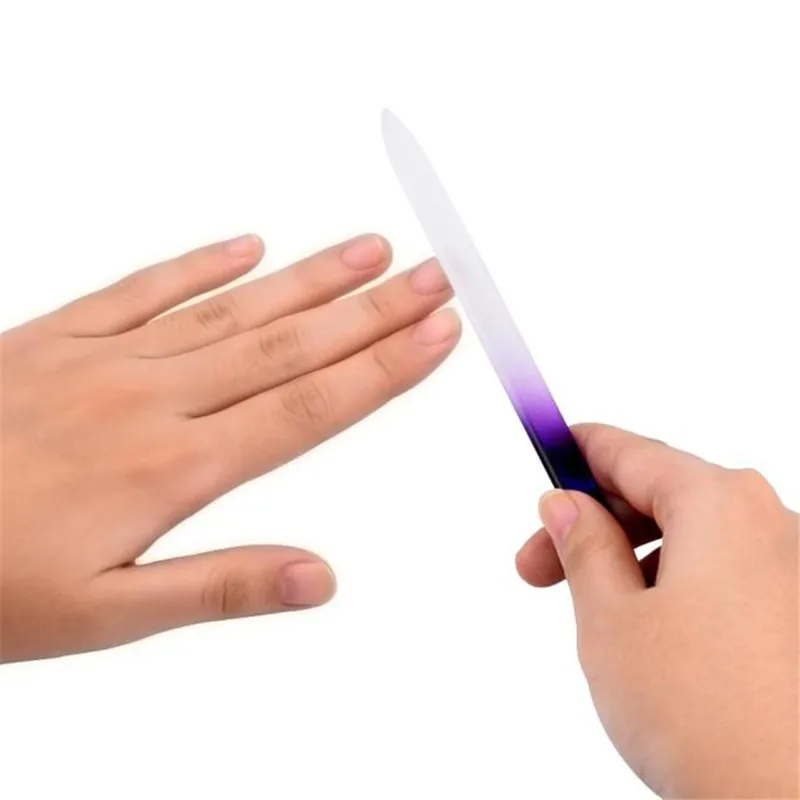 Buy Set Of 5 Crystal Glass Nail Files Manicure Rainbow