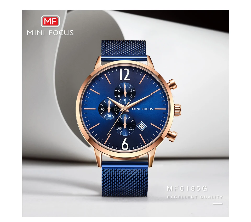 Relojes Hombre часы мужские модные спортивные кварцевые часы мужские s часы лучший бренд класса люкс Бизнес водонепроницаемые часы синий сетчатый ремешок wach