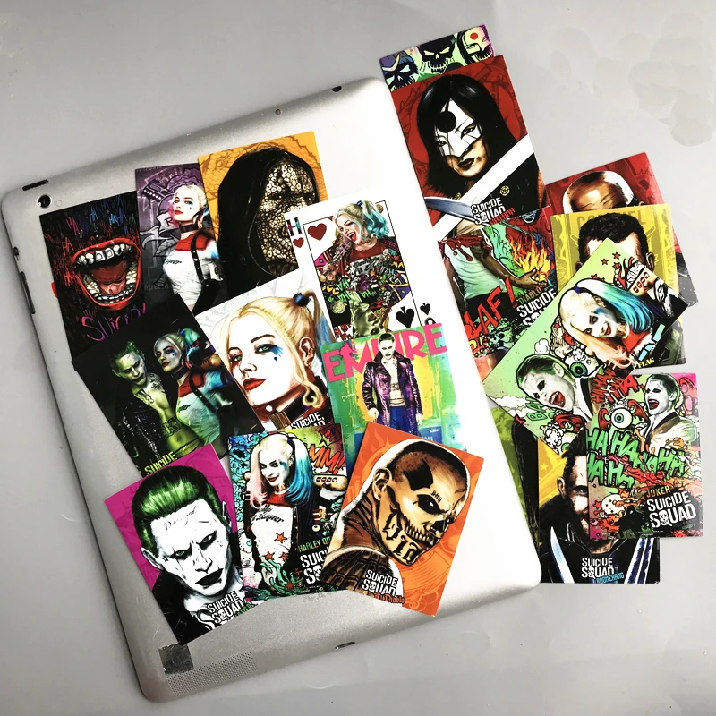 R150 20 шт./компл. Suicide SquadPVC Водонепроницаемая забавная наклейка игрушка багажная Наклейка мотоцикл и багажная наклейка для ноутбука