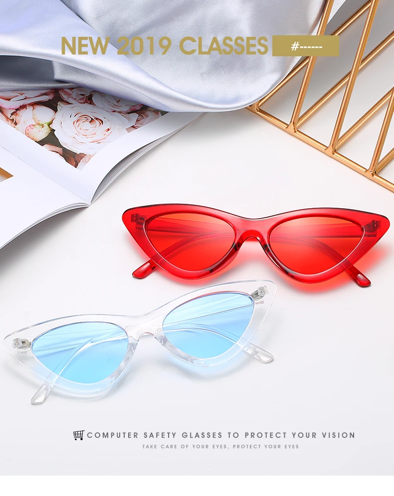 Популярные модные высококачественные милые сексуальные женские солнцезащитные очки кошачий глаз, Женские винтажные брендовые маленькие солнцезащитные очки для женщин Oculos de sol