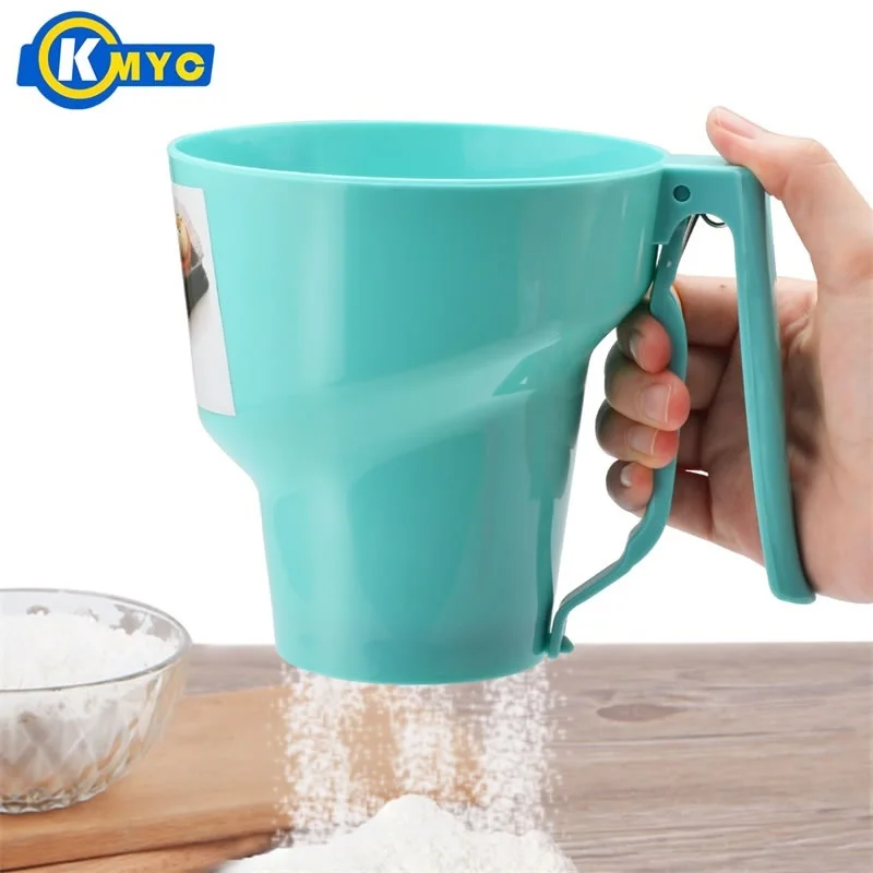 KMYC 3 чашки муки сито ручной Обледенение для сахарной пудры мелкая сетка ситечко с