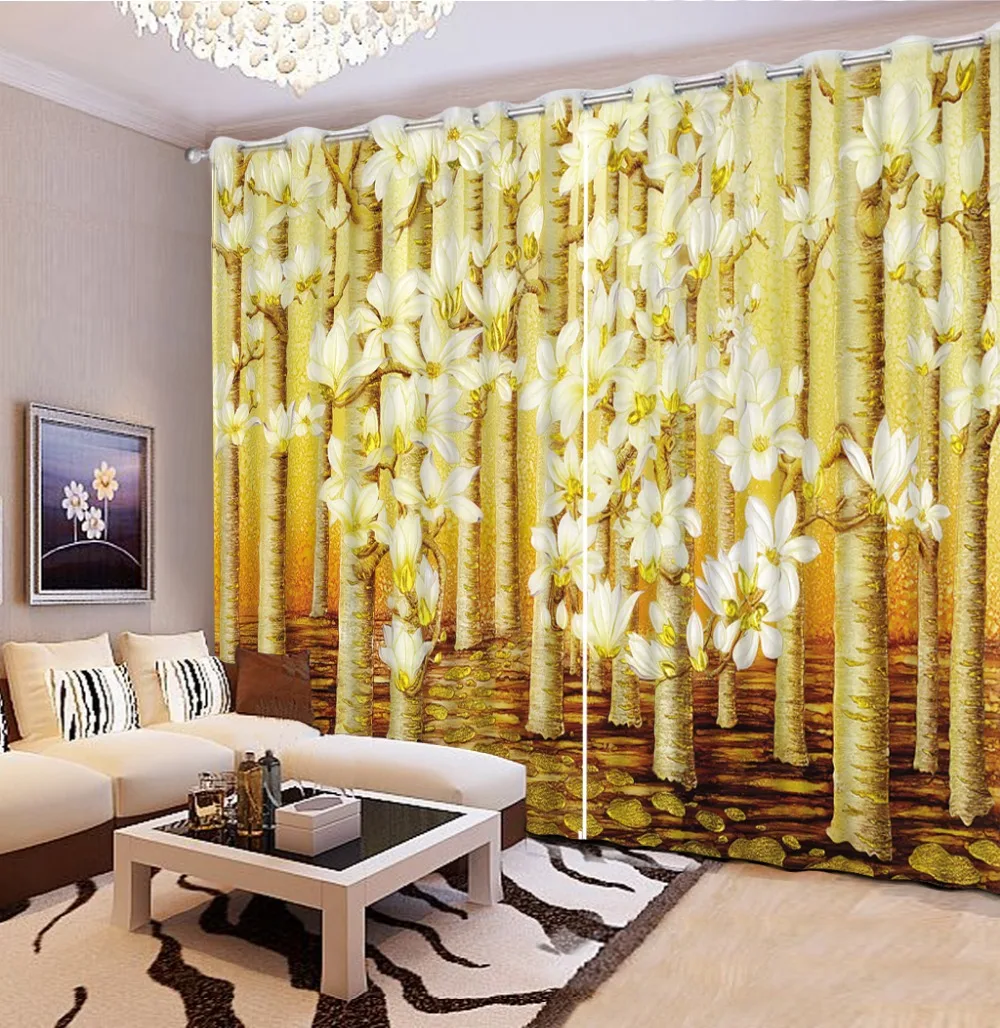 

Modern style country bedroom curtains magnolia flower custom curtains vintage bedroom curtains blackout window curtains