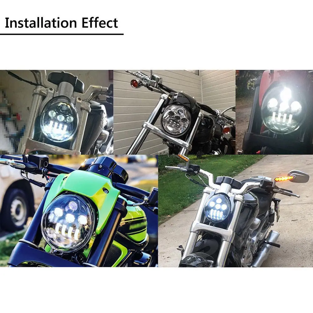 LED ROUND daymaker headlights DRL for Harley Davidson V rod Nightrod Special VRSCDX