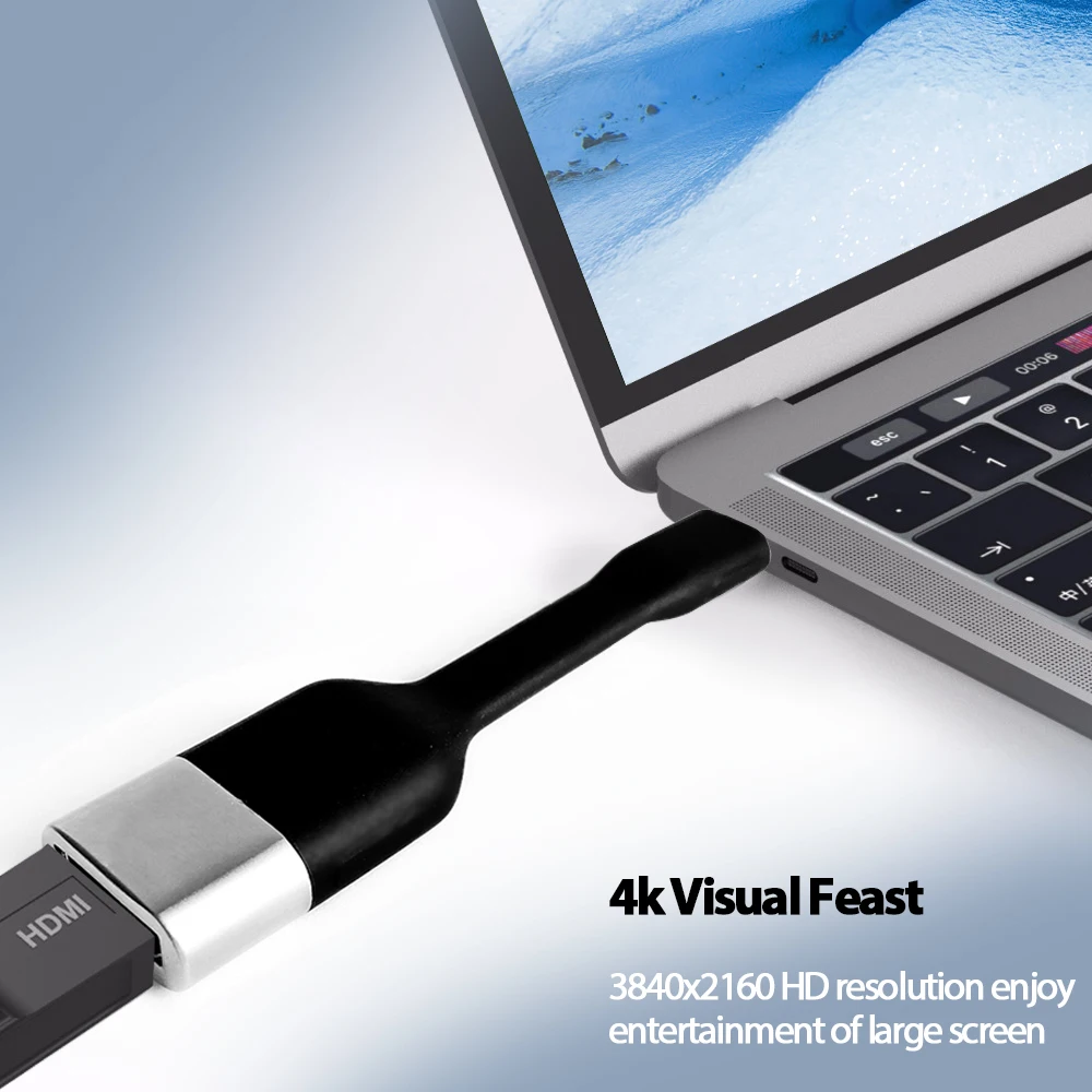 Поддержка Прямая поставка Тип C к HDMI адаптер USB 3,1 USB-C к HDMI адаптер конвертер «Папа-мама» для MacBook/huawei Matebook