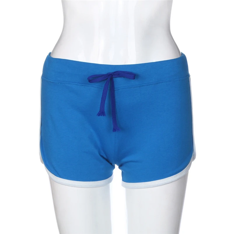 Women Yoga Shorts Summer Pants Women Sport Shorts Gym Workout Waistband Skinny Yoga Elastic Shorts #FS#4JU24 (12)