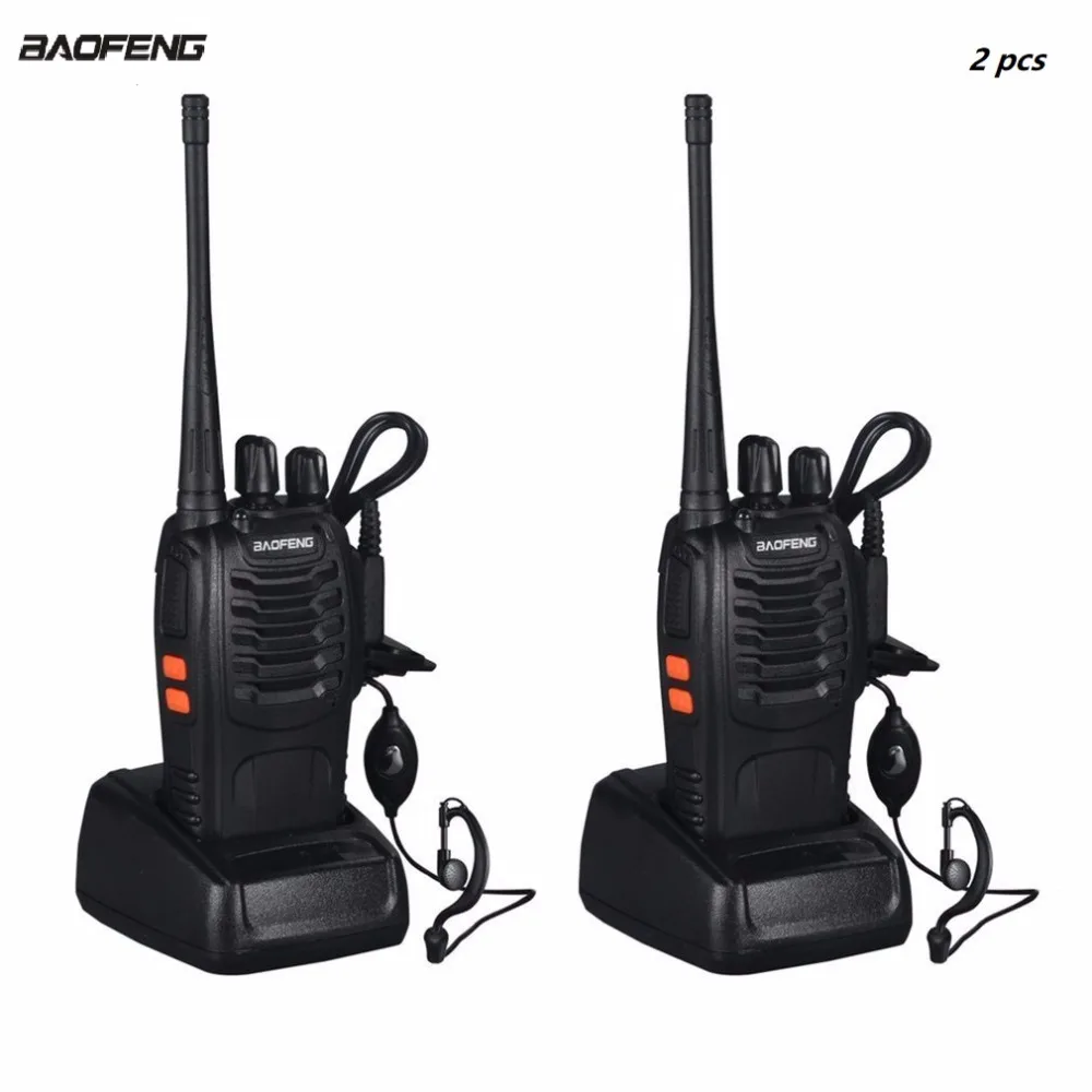 Baofeng BF-888S 2 шт. VHF/UHF портативный fm-приемопередатчик перезаряжаемая рация двухканальная рация 5 Вт 2-way ham radio comunicador EUplu