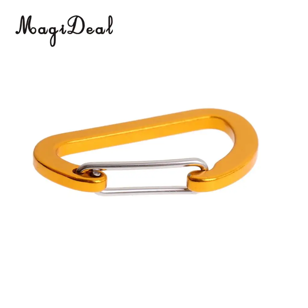 High Quality 5 Piece Outdoor D Ring Carabiner Spring Snap Clip Key Chain Hook Buckle Climbing Caving Hiking Camping Travel