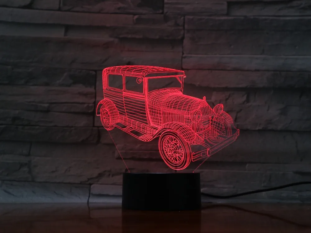 3D1009 грузовик фургон 3D светодиодный светильник стол Хэллоуин украшение подарок