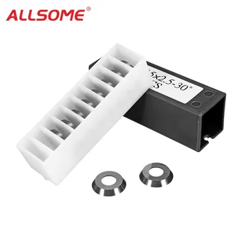 

ALLSOME 10Pcs 15mm Round Radius Carbide Insert Replace Cutter Insert For Wood Turning Tools HT1912