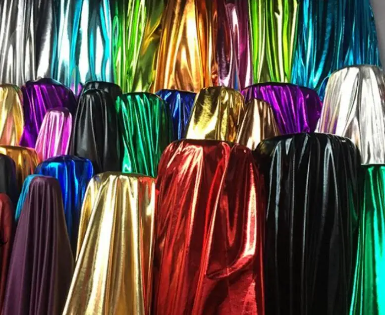 

150cm*50cm dance stage Shiny Lycra spandex fabric bronzing special wedding costume fabric DIY stage cosplay costume Dress