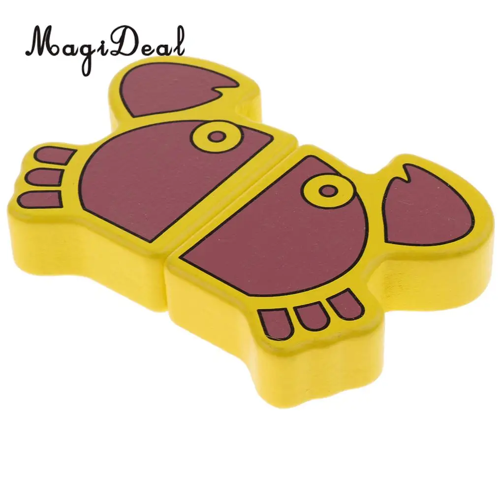 Miniature Simulation Wooden Magnet Connected Fruits Kitchen Food Cutting Kids Children Pretend Play Toy
