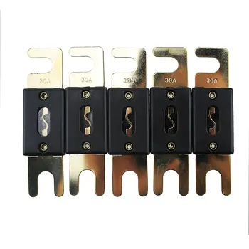 

5 PCS ANL Bolt-on Fuse/ Fusible Link /auto / Blade /Bolt-on Fuse 30 Amp Gold Plated Multiuse Combinations 32 V Voltage Rating